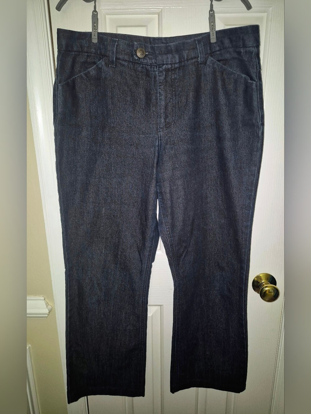 Charter Club Jeans Dark Wash Stretch Straight Leg Jeans Size 14